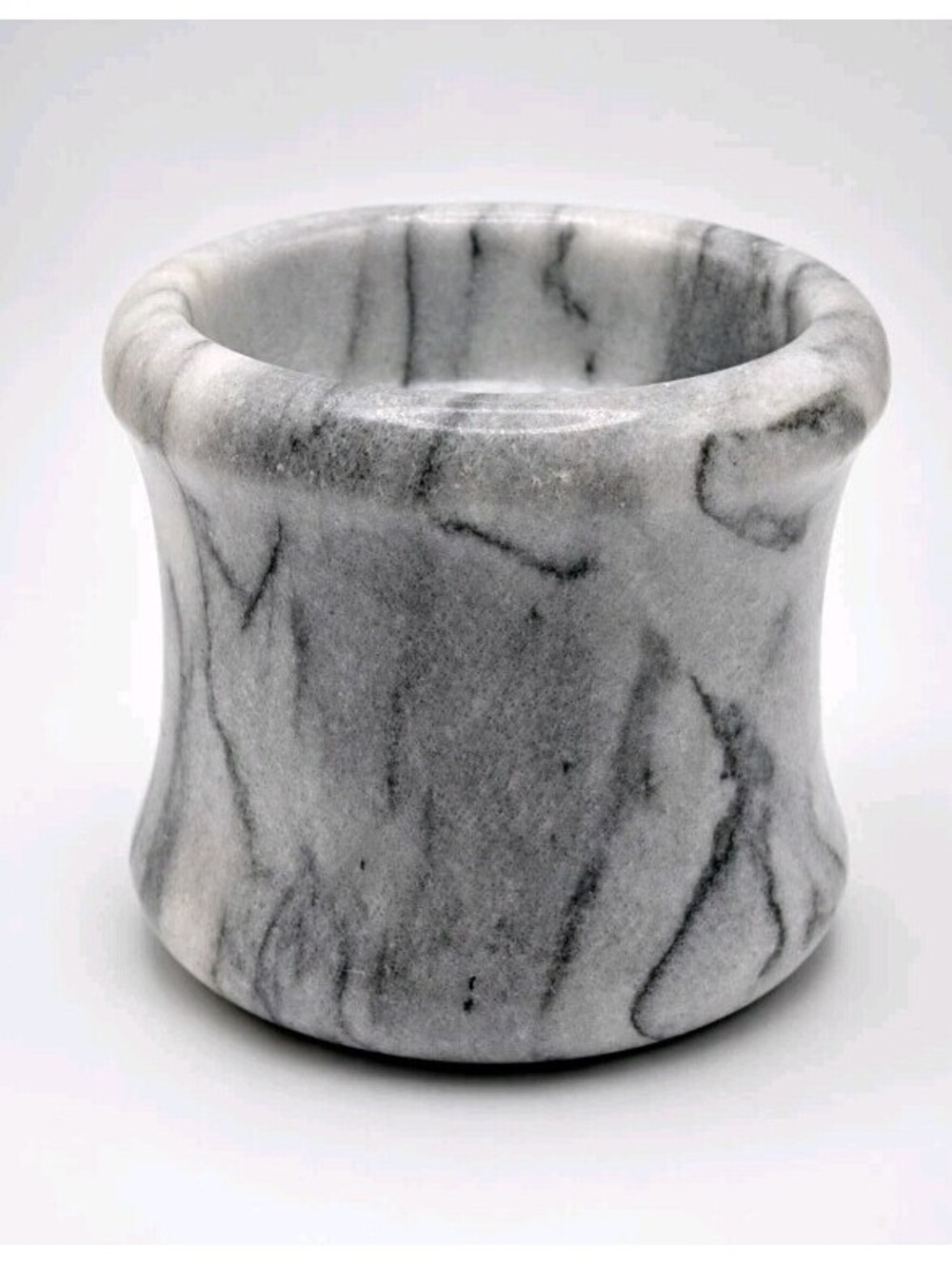 Vintage Gailstyn-Sutton Solid Marble Candle Holder White Gray